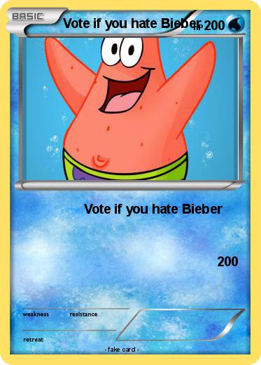 Pokemon Vote if you hate Bieber