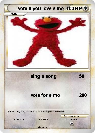 Pokemon vote if you love elmo