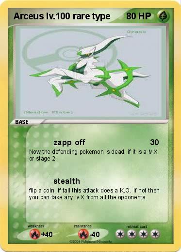 Pokemon Arceus lv.100 rare type
