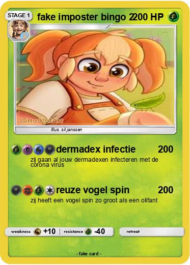 Pokemon fake imposter bingo 2