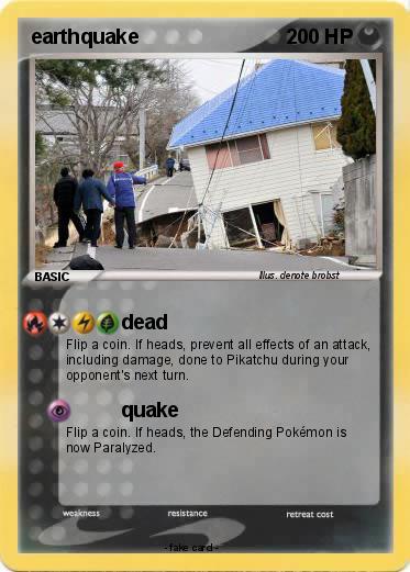 Pokemon earthquake