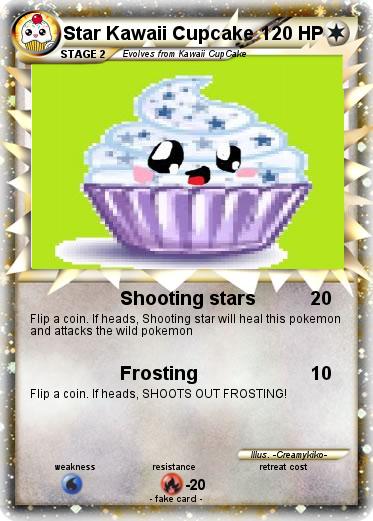 Pokemon Star Kawaii Cupcake