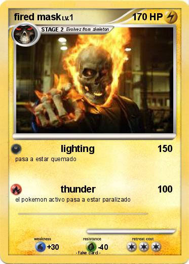 Pokemon fired mask