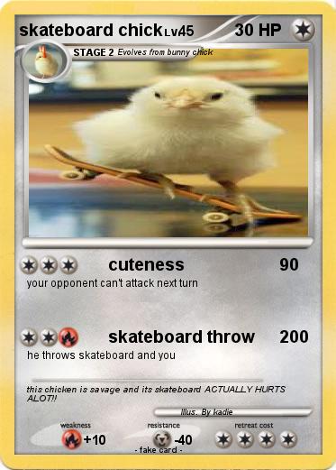 Pokemon skateboard chick