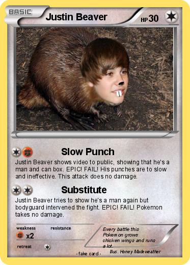 Pokemon Justin Beaver