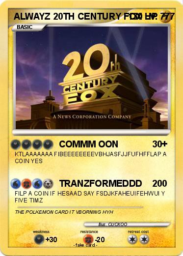 Pokemon ALWAYZ 20TH CENTURY FOX LV. 777