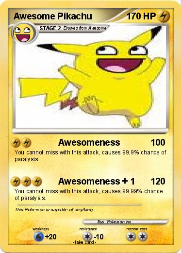 Pokemon Awesome Pikachu