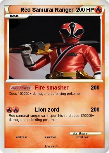 Pokemon Red Samurai Ranger