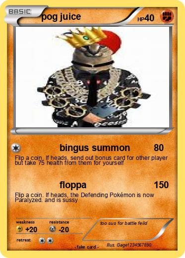 Pokemon pog juice