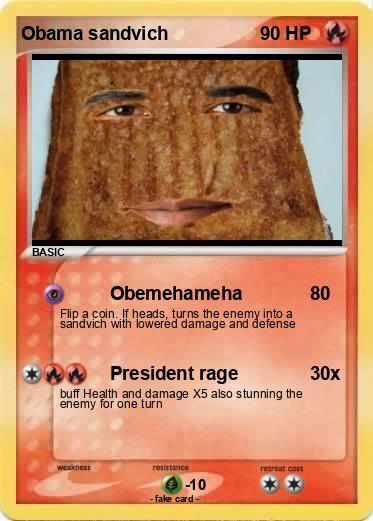 Pokemon Obama sandvich