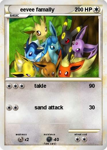 Pokemon eevee famally