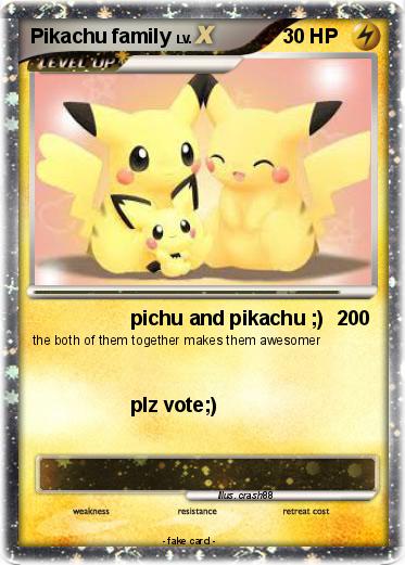 Pokemon Pikachu family