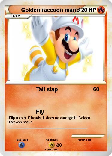Pokemon Golden raccoon mario
