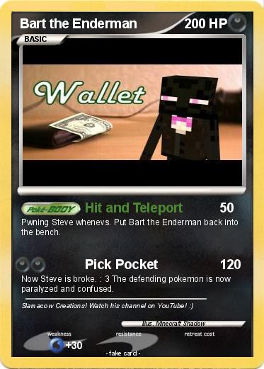 Pokemon Bart the Enderman