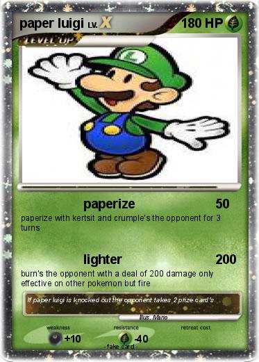 Pokemon paper luigi