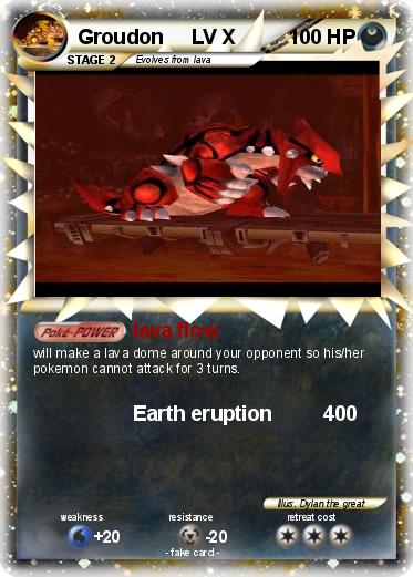 Pokemon Groudon     LV X
