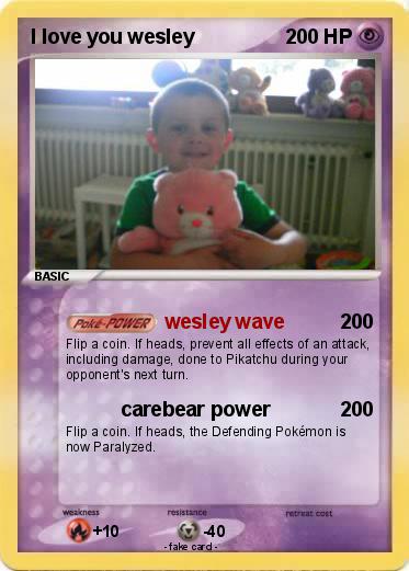 Pokemon I love you wesley