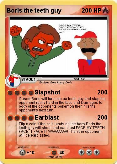 Pokemon Boris the teeth guy