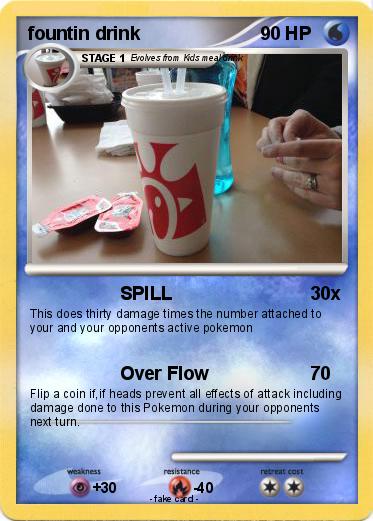 Pokemon fountin drink