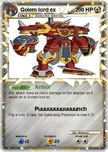 Pokemon Golem lord ex