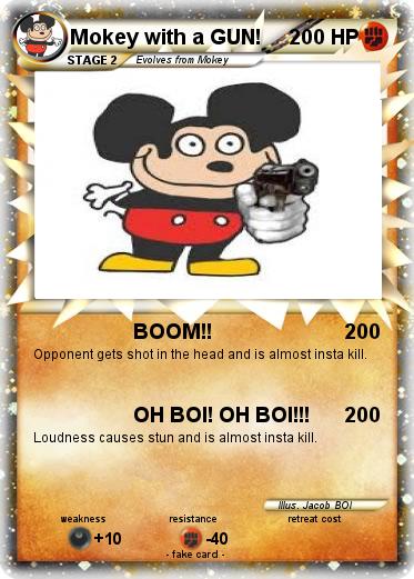 Pokemon Mokey with a GUN!