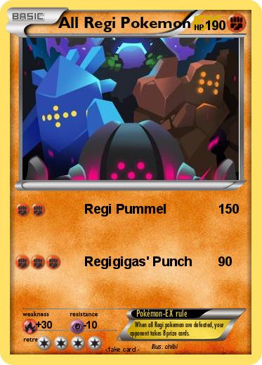 Pokemon All Regi Pokemon