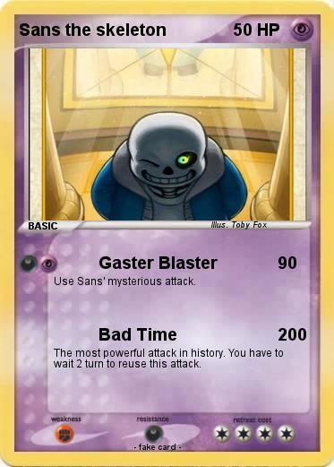 Pokemon Sans the skeleton