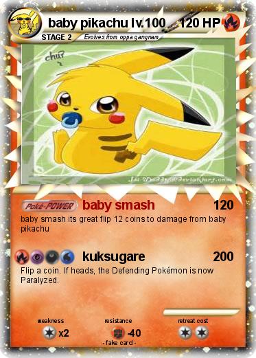 Pokemon baby pikachu lv.100