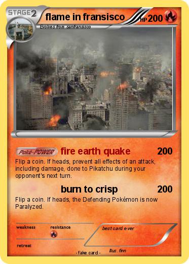 Pokemon flame in fransisco