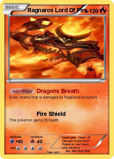 Pokemon Ragnaros Lord Of Fire