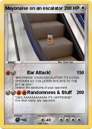 Pokemon Mayonaise on an escalator