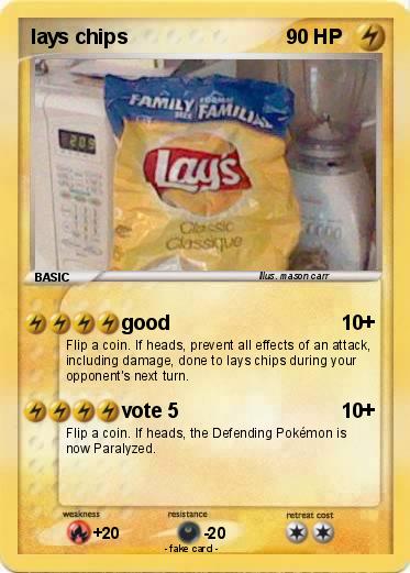 Pokemon lays chips