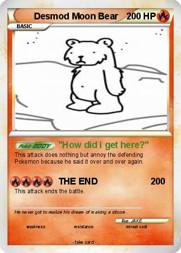 Pokemon Desmod Moon Bear