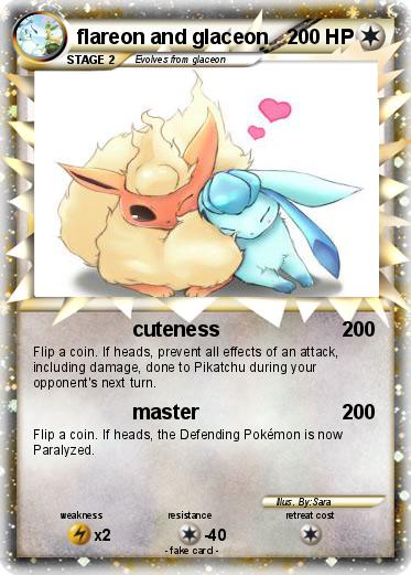 Pokemon flareon and glaceon