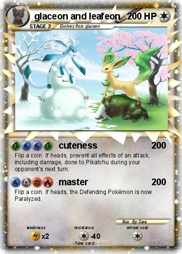 Pokemon glaceon and leafeon