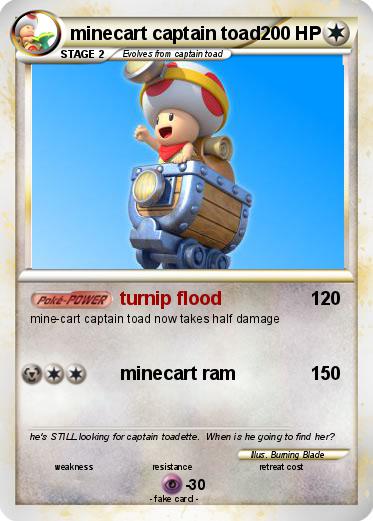 Pokemon minecart captain toad