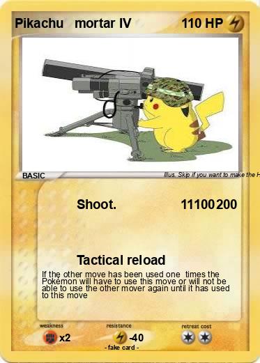 Pokemon Pikachu   mortar IV