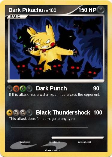 Pokemon Dark Pikachu