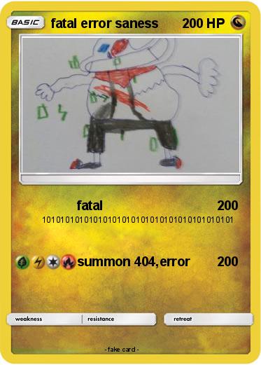 Pokemon fatal error saness