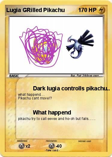 Pokemon Lugia GRilled Pikachu