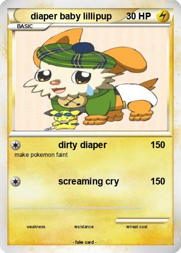 Pokemon diaper baby lillipup
