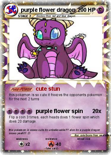 Pokemon purple flower dragon