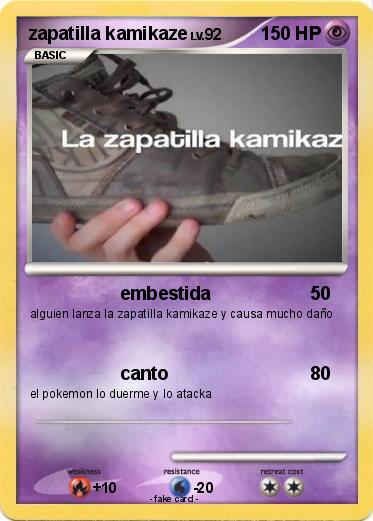 Pokemon zapatilla kamikaze