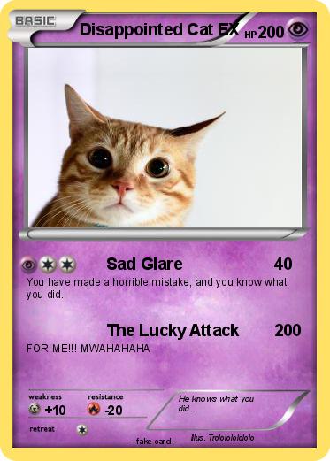 Pokemon Disappointed Cat EX
