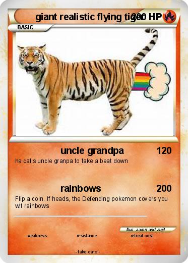 Pokemon giant realistic flying tiger