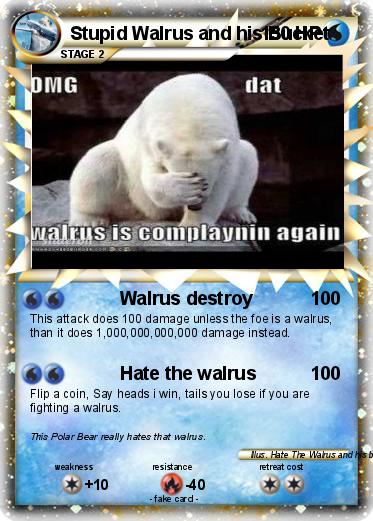 Pokemon Stupid Walrus and his Bucket