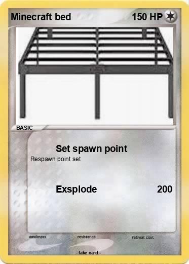 Pokemon Minecraft bed