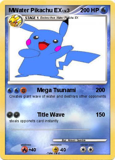 Pokemon MWater Pikachu EX