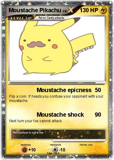 Pokemon Moustache Pikachu