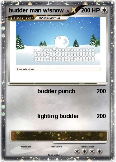 Pokemon budder man w/snow